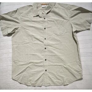 Columbia‎ Mens Short Sleeve Plaid Seersucker Button Up Shirt Size XL - EUC